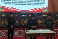 DPRD Paripurna Penandatangan Keputusan dan Persetujuan bersama dengan Pemkab Murung Raya tentang RPJPD 2025-2045