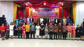KEBERSAMAAN : Ketua Dewan Hadiri Natal Oikumene, Pegawai ASN, TNI, Polri dan masyarakat Kabupaten Murung Raya 2024, Minggu malam (1/12).