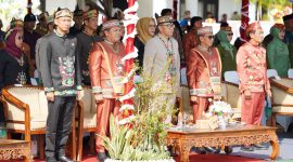 Heriyus Pimpin Apel Hari Jadi Kabupaten Murung Raya ke- 23