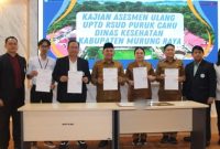 Rahmanto Muhidin, menghadiri kegiatan Kajian Asesmen Ulang UPTD RSUD Puruk Cahu yang digelar di Aula RSUD setempat, Senin (7/7/2025).
