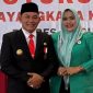 Wabup Mura Rahmanto Muhidin dan istri
