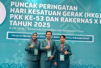 Warnita Heriyus dan Dina Maulidah Ikuti Rakernas X PKK Tahun 2025