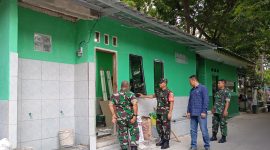 Jamin Pelaksanaan Program Berjalan Lancar, Danramil 03/Grogol Petamburan Mayor Inf Manatap Rajagukguk Monitoring Pembangunan Sumur Bor, Musholla dan Pos Mitra Jaya 337 Jatipulo