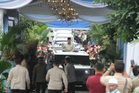 Danramil 03/Grogol Petamburan Mayor Inf Manatap Rajagukguk Dampingi Dandim 0503/JB Pengamanan VVIP Kunjungan Presiden RI Peresmian 1.179 SPPG Polri