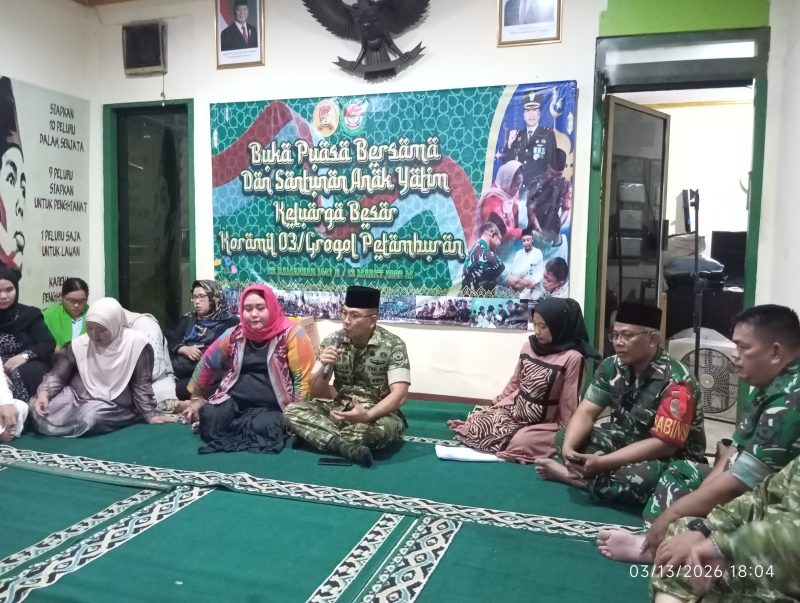 Buka Puasa Bersama Prajurit dan Keluarga, Danramil 03/GP Mayor Inf Manatap Rajagukguk Berikan Motivasi dan Pembekalan