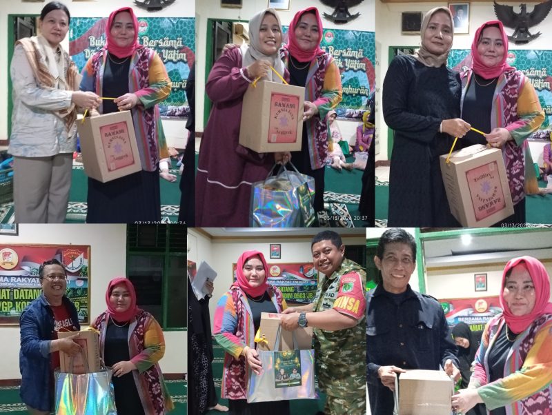 Momen Berbagi Ketua Persit KCK Ranting 4 Koramil 03/GP Ny. Yenny Manatap Rajagukguk Dampingi Danramil 03/Grogol Petamburan Mayor Inf Manatap Rajagukguk Berikan Santunan Anak Yatim dan Bingkisan Lebaran Untuk Prajurit, Staf, Persit, Wanra, Media dan Mitra Binaan