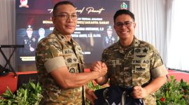 Kodim 0503/JB Gelar Acara Tradisi Penyambutan Dan Penerimaan Serta Kenal Pamit Dandim 0503/Jakarta Barat dari Kolonel Kav Sigit Dharma Wiryawan Kepada Letkol Inf Saputra Hakki