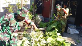 Wujudkan Lingkungan Bersih dan Rapi, Koramil 03/Grogol Petamburan Bersama Tiga Pilar Gelar Kerja Bakti Serentak Tingkat Kecamatan Palmerah