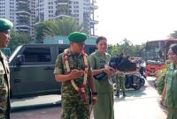 Danramil 03/Grogol Petamburan Mayor Inf Manatap Rajagukguk Selaku WS. Kasdim 0503/JB Pimpin Acara Tradisi Penyambutan Dan Penerimaan Dandim 0503/Jakarta Barat