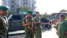 Danramil 03/Grogol Petamburan Mayor Inf Manatap Rajagukguk Selaku WS. Kasdim 0503/JB Pimpin Acara Tradisi Penyambutan Dan Penerimaan Dandim 0503/Jakarta Barat