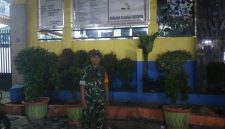 Ciptakan Wilayah Aman dan Kondusif, Koramil 01/Taman Sari Gelar Patroli Malam Hari