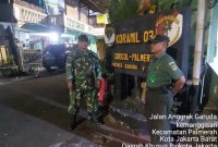 Antisipasi Tawuran dan Kejahatan Malam Hari, Koramil 03/Grogol Petamburan Gelar Patroli di Dua Kecamatan