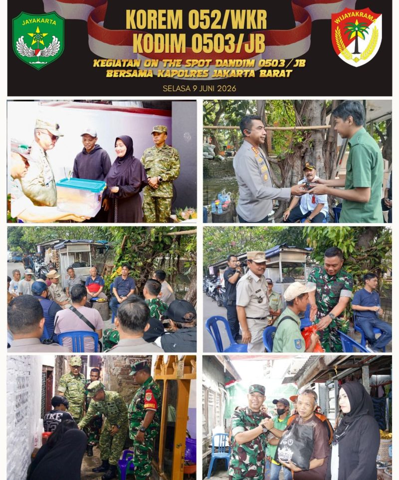 Sinergitas TNI - Polri, Dandim 0503/JB Letkol Inf Saputra Hakki Hadir Dalam Giat Jaga Jakarta On The Spot Bersama Kapolres Metro Jakarta Barat