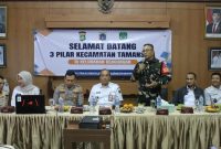 Perkuat Sinergitas Tiga Pilar, Danramil 01/TS Mayor Inf Manatap Rajagukguk Roadshow Perdana Bersama Camat dan Kapolsek Metro Taman Sari
