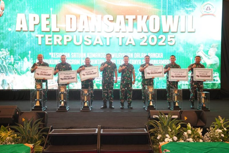 Korem 052/Wijayakrama Ukir Prestasi Nasional, Raih Penghargaan Lomba Karya Bakti TNI AD