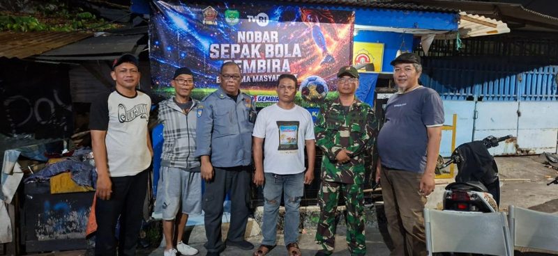 Pererat Kebersamaan, Koramil 01/Taman Sari Gelar Nobar Piala Dunia 2026 Brasil vs Maroko