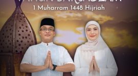 Dandim 0503/Jakarta Barat Letkol Inf Saputra Hakki, S.H., M.P.M. dan Ketua Persit Kartika Chandra Kirana Cabang XVII Dim 0503 JB Ny. Novi Saputra Hakki mengucapkan, 