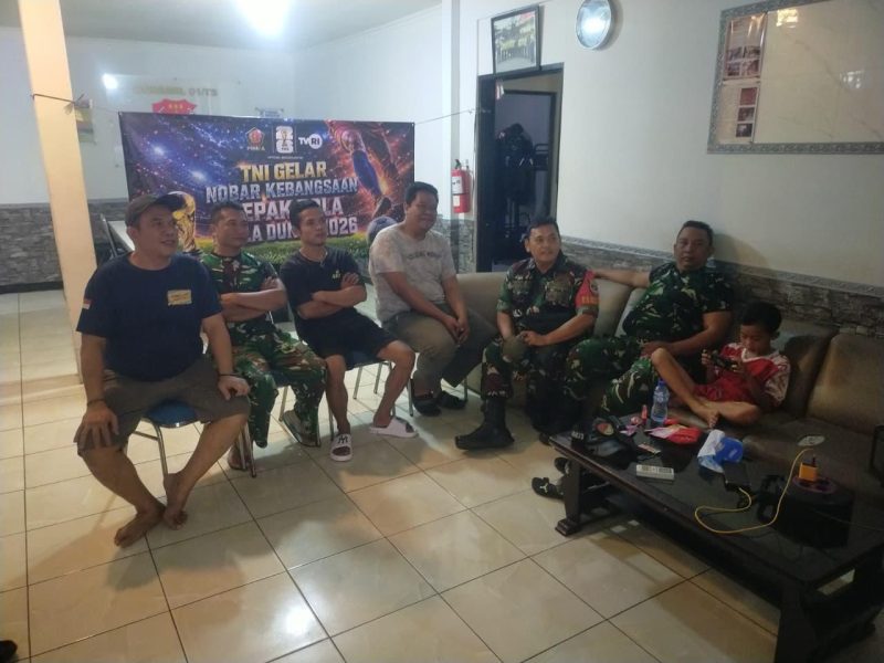 Pererat Silaturahmi, Koramil 01/Taman Sari Gelar Nobar Piala Dunia 2026 Bersama Mitra Karib dan Warga