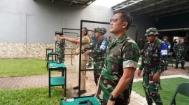 PERERAT SINERGITAS, DANREM 052/WIJAYAKRAMA GELAR COFFEE MORNING DAN LATIHAN MENEMBAK BERSAMA FORKOPIMDA

​