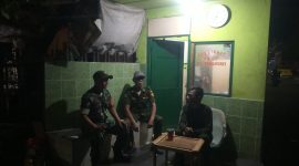 Perketat Keamanan Lingkungan, Babinsa Koramil 01/Taman Sari Gelar Siskamling Bersama Komponen Pendukung