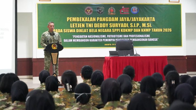 Pangdam Jaya Berikan Pembekalan pada Diklat SPPI Koperasi Desa/Kelurahan Merah Putih dan Kampung Nelayan Merah Putih Tahun 2026