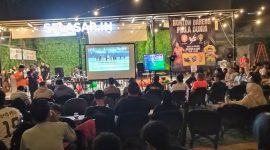 Semarak Piala Dunia 2026, Nobar Gembira Korem 052/Wijayakrama Perkokoh Kemanunggalan TNI dengan Rakyat