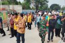 Wujud Sinergitas, Danramil 03/GP Mayor Kav Tri Atmojo Bersama Tiga Pilar Dampingi Kunjungan Kerja Gubernur DKI Jakarta Pramono Anung di Kemanggisan