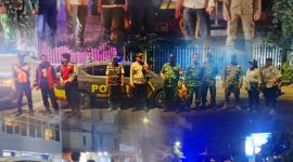 Antisipasi Gangguan Kamtibmas, Babinsa Koramil 01/TS Kawal Tiga Pilar Taman Sari Patroli Gabungan Skala Besar