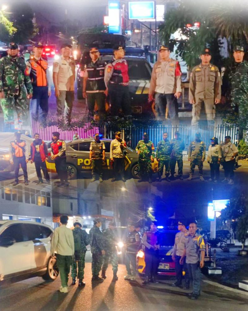 Antisipasi Gangguan Kamtibmas, Babinsa Koramil 01/TS Kawal Tiga Pilar Taman Sari Patroli Gabungan Skala Besar