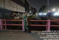 Antisipasi Banjir, Koramil 01/Taman Sari Pastikan Seluruh Wilayah Aman dan Ketinggian Air Sungai Normal