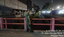 Antisipasi Banjir, Koramil 01/Taman Sari Pastikan Seluruh Wilayah Aman dan Ketinggian Air Sungai Normal