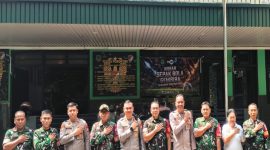 Perkokoh Sinergitas TNI-Polri Menuju Indonesia Emas 2045, Danramil 01/Taman Sari Mayor Inf Manatap Rajagukguk Sambut Silaturahmi Kapolsek Metro Taman Sari