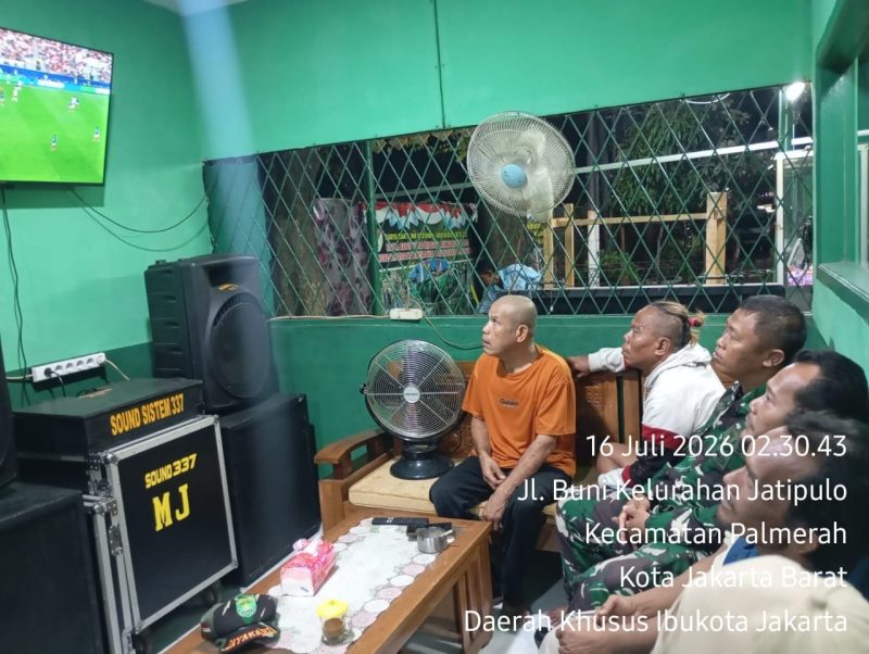 Dari Aula Koramil 03/GP hingga Permukiman Warga, Nobar Kebangsaan TNI Satukan Masyarakat Sambut Kemenangan Argentina