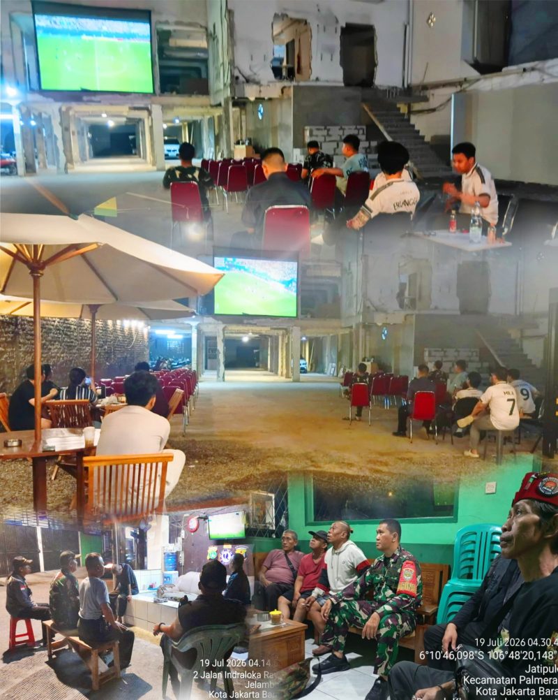 Merajut Kebersamaan Lewat Sepak Bola, Koramil 03/GP Gelar Nobar Kebangsaan Posisi Ketiga Piala Dunia 2026