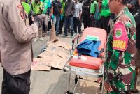 Menyalip dari Sisi Kiri Berujung Maut, Sinergi Babinsa Koramil 03/GP Serka Awaludin dan Aparat Tiga Pilar Bergerak Cepat Tangani Kecelakaan Lalu Lintas di Kemanggisan
