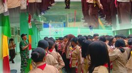 Disiplin Hari Ini, Pemimpin Masa Depan: Koramil 01/Taman Sari Tanamkan Karakter Pelajar Lewat Latihan PBB di SMA Sentosa