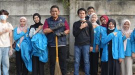 Korem 052/Wijayakrama Bersama Mahasiswa dan Pemda Bergerak Atasi Persoalan Sampah di Tigaraksa