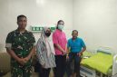 Wujud Kepedulian, Danramil 03/GP Dampingi Ketua Persit KCK Cabang XVII Jenguk Perwira Kodim 0503/JB yang Dirawat