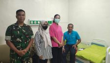 Wujud Kepedulian, Danramil 03/GP Dampingi Ketua Persit KCK Cabang XVII Jenguk Perwira Kodim 0503/JB yang Dirawat