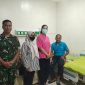 Wujud Kepedulian, Danramil 03/GP Dampingi Ketua Persit KCK Cabang XVII Jenguk Perwira Kodim 0503/JB yang Dirawat