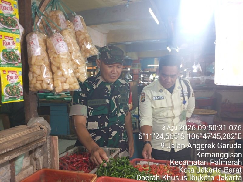 Harga Sembako Stabil, Koramil 03/GP Pastikan Ketersediaan Pangan Aman