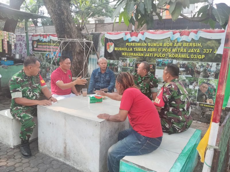 Jaga Jakarta dari Lingkungan, Koramil 03/GP Rangkul Tokoh Masyarakat dan Pemuda Jatipulo