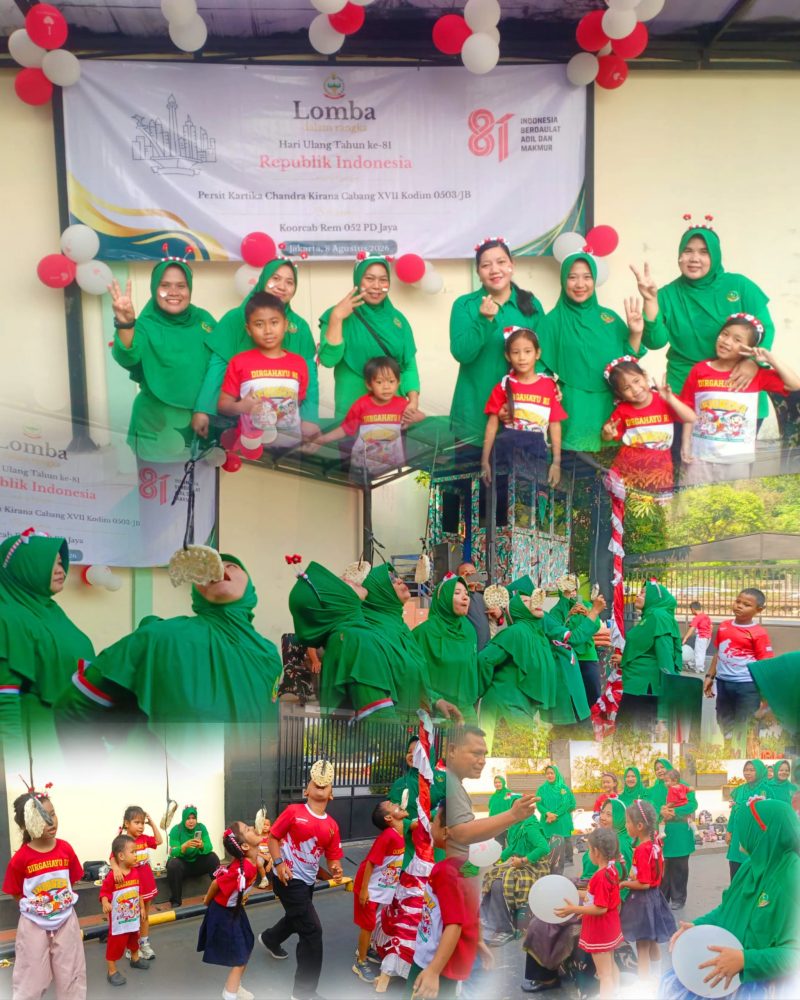 Semarakkan HUT ke-81 RI, Persit KCK Ranting 4 Koramil 03/GP Meriahkan Lomba Bersama Anak-Anak