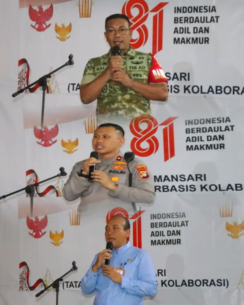 Semarak Kemerdekaan Dimulai! Danramil 01/TS Mayor Inf Manatap Rajagukguk Bersama Tiga Pilar Taman Sari Satukan Langkah dalam Gebyar HUT ke-81 RI