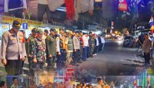 Sasar Titik Rawan Gangguan Kamtibmas, Babinsa Koramil 01/Taman Sari Bersama Tiga Pilar Apel dan Patroli Cipkon Tengah Malam