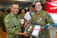 ‎Danrem 052/Wkr Brigjen TNI Faizal Rizal, S.I.P., M.I.P., memberikan Apresiasi kepada Bapak Mochamad Solichin Mitra Media Korem 052/WKR dalam rangka Perkuat Sinergi Informasi kepada Masyarakat
‎