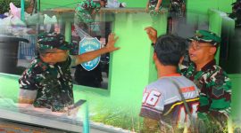 Progress 75 Persen, Danramil 01/Taman Sari Mayor Inf Manatap Rajagukguk Cek Langsung Pembangunan Pos Kolaborasi TNI, Wanra, Mitra Jaya dan Ojek Online