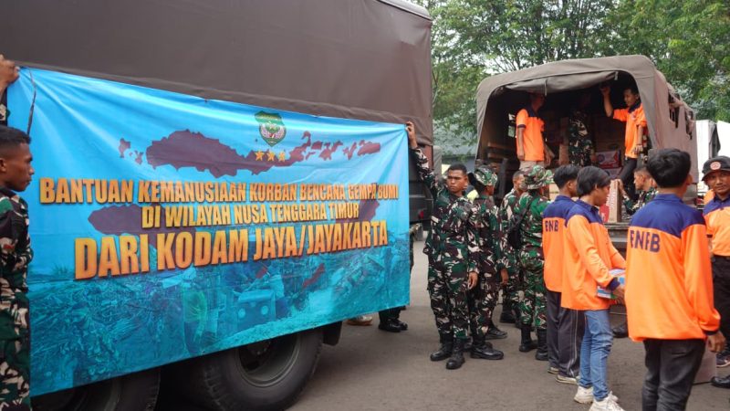 Kodam Jaya Kirim Bantuan Kemanusian Untuk Korban Gempa NTT