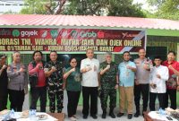 Sinergi Jaga Keamanan Wilayah, Danramil 01/Taman Sari Mayor Inf Manatap Rajagukguk Resmikan Posko Kolaborasi TNI, Wanra, Mitra Jaya dan Ojol