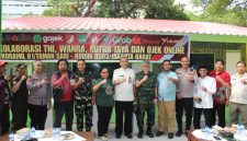 Sinergi Jaga Keamanan Wilayah, Danramil 01/Taman Sari Mayor Inf Manatap Rajagukguk Resmikan Posko Kolaborasi TNI, Wanra, Mitra Jaya dan Ojol